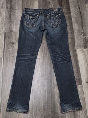 MEK Mazatlan Cigarette Jeans with Embroidered Back Pockets
